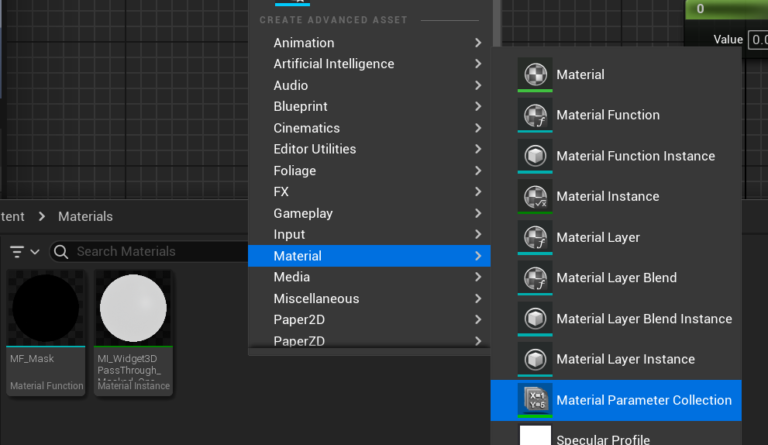 【UE5】 Material Parameter Collection